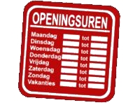 Onze openingsuren